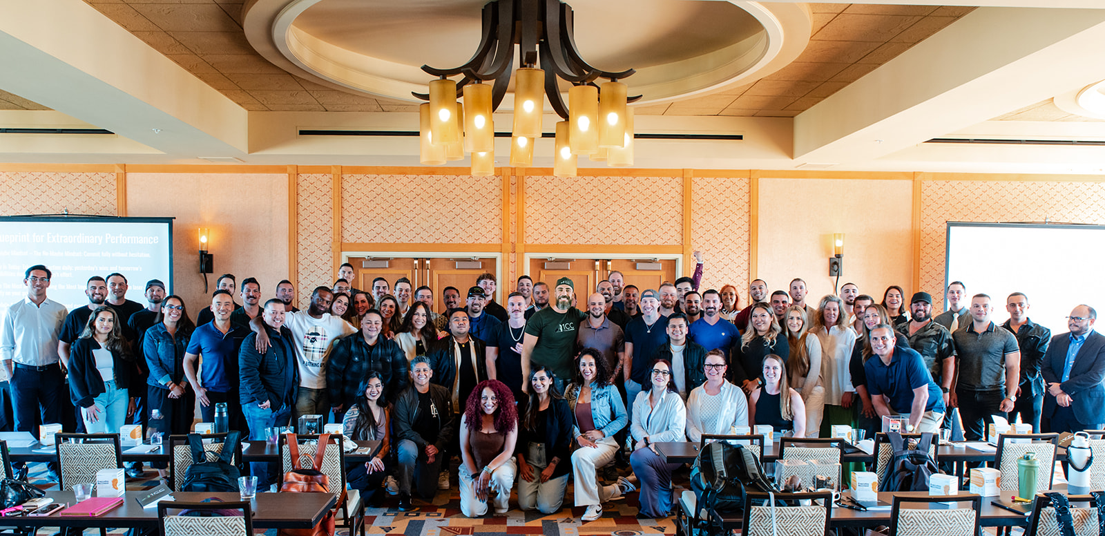Group photo of attendees at the 1 Call Closers partner event.